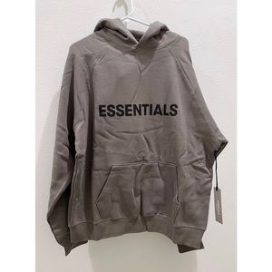 Fear of god essentials hoodie in grey